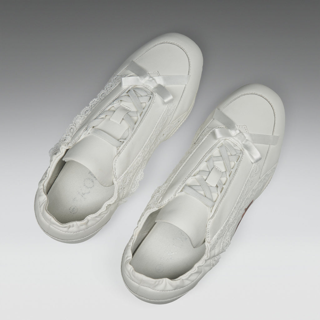 KOI Spellbound Sparkling Rat Lace Up Pumps- White-Clearance