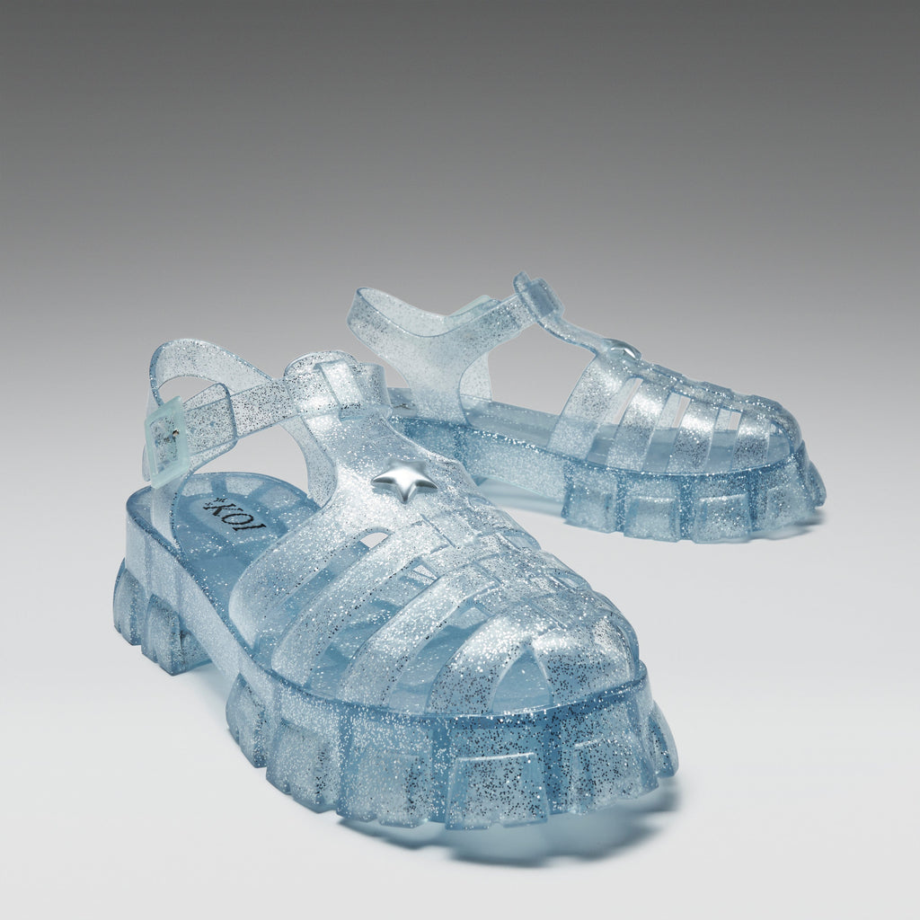 KOI Sunbeam Star Jelly Sandals- Blue-Clearance