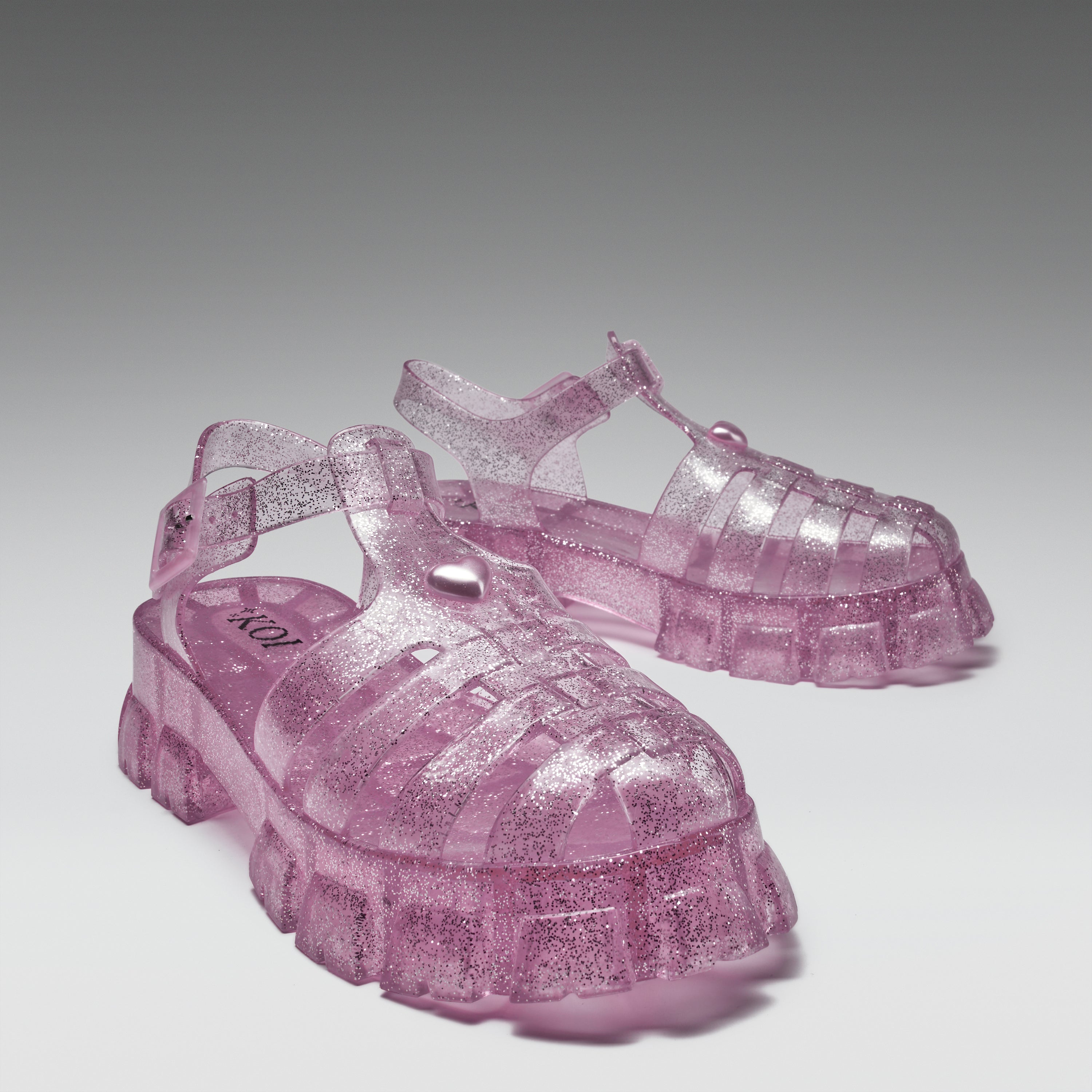 KOI Sunbeam Heart Jelly Sandals- Pink