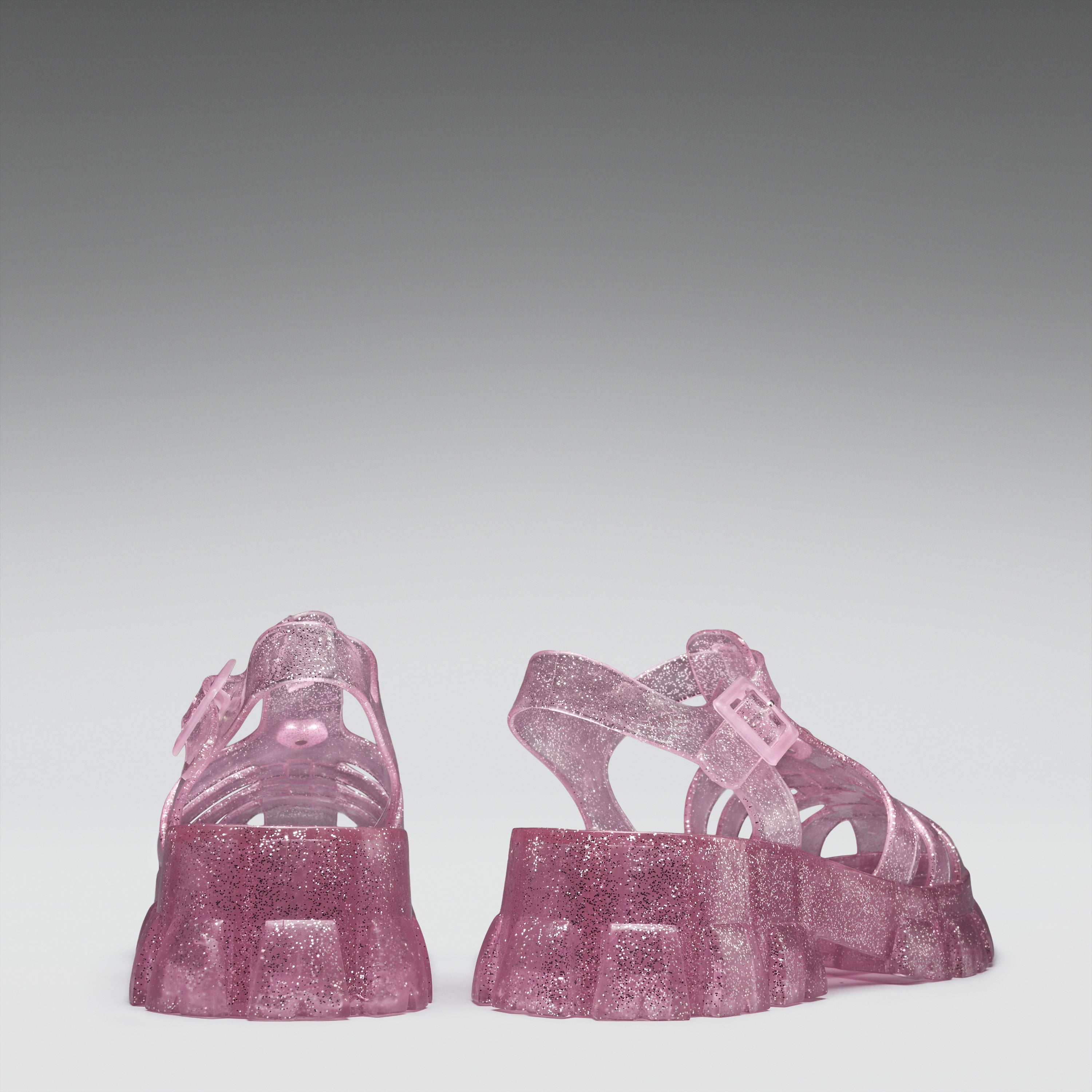 KOI Sunbeam Heart Jelly Sandals- Pink