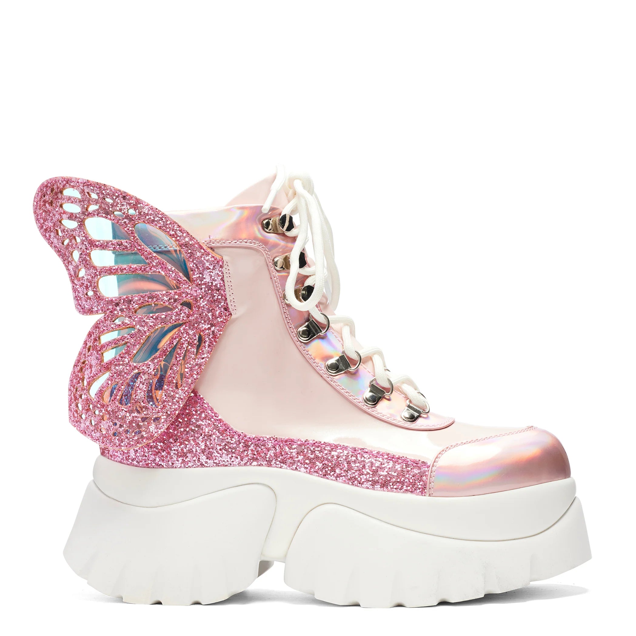 Wings of a Bubblegum Eyed Pixie Boots-Pink-Size 6-Clearance