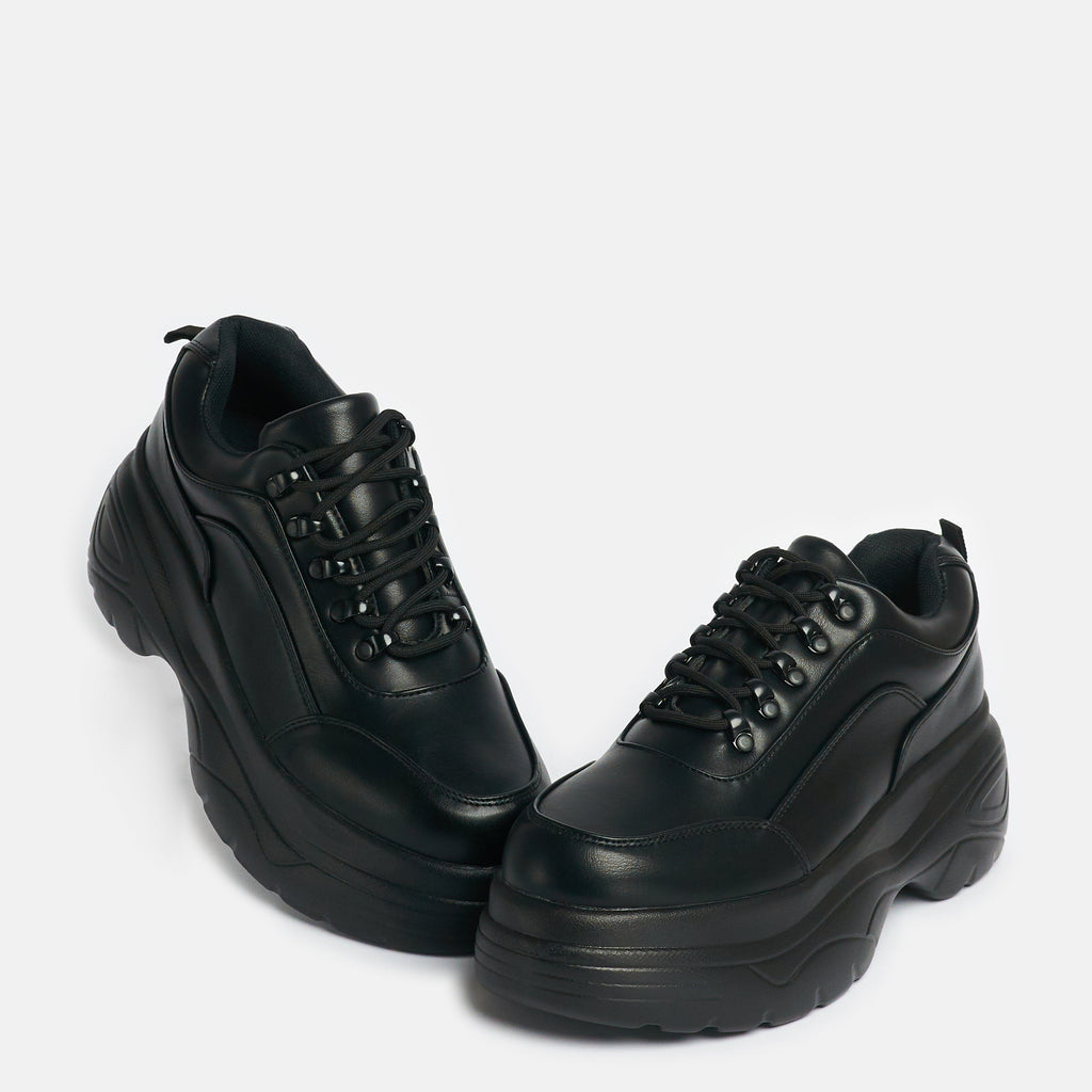KOI Jennie Striker Black Chunky Bubble Trainers