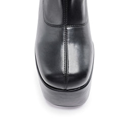 Delano Men's Black Platform Heeled Boots