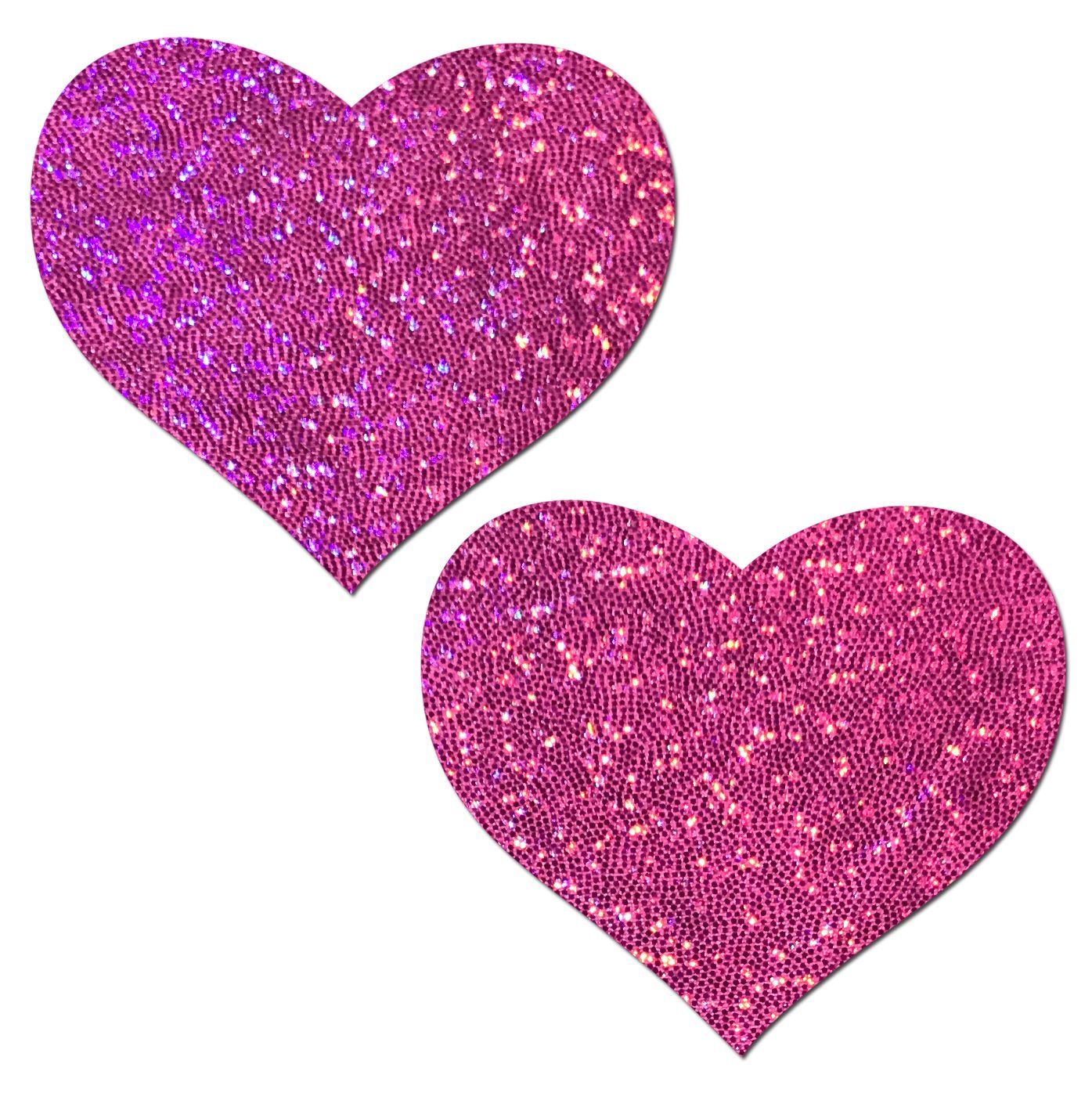 Love: Hot Pink Glitter HeartNipple Pasties