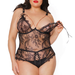 Front & Back Chain Crotchless Teddy