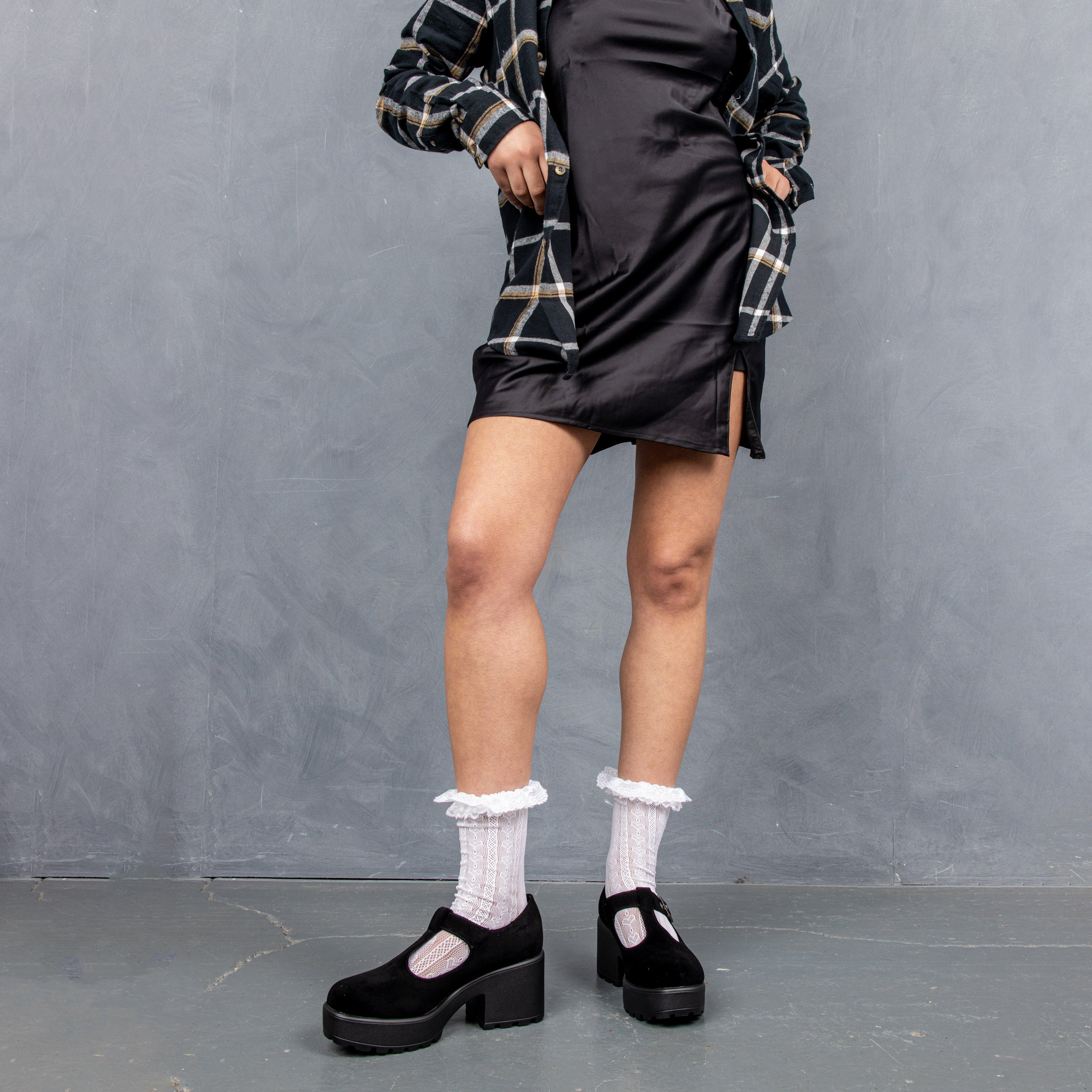 KOI Sai Black Mary Jane Shoes 'Suede Edition'