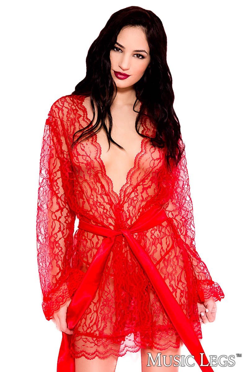 Sheer Lace Robe