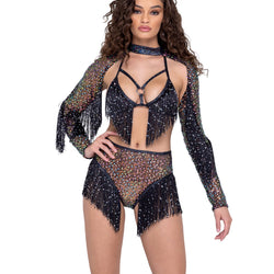 Sequin Fishnet Shrug