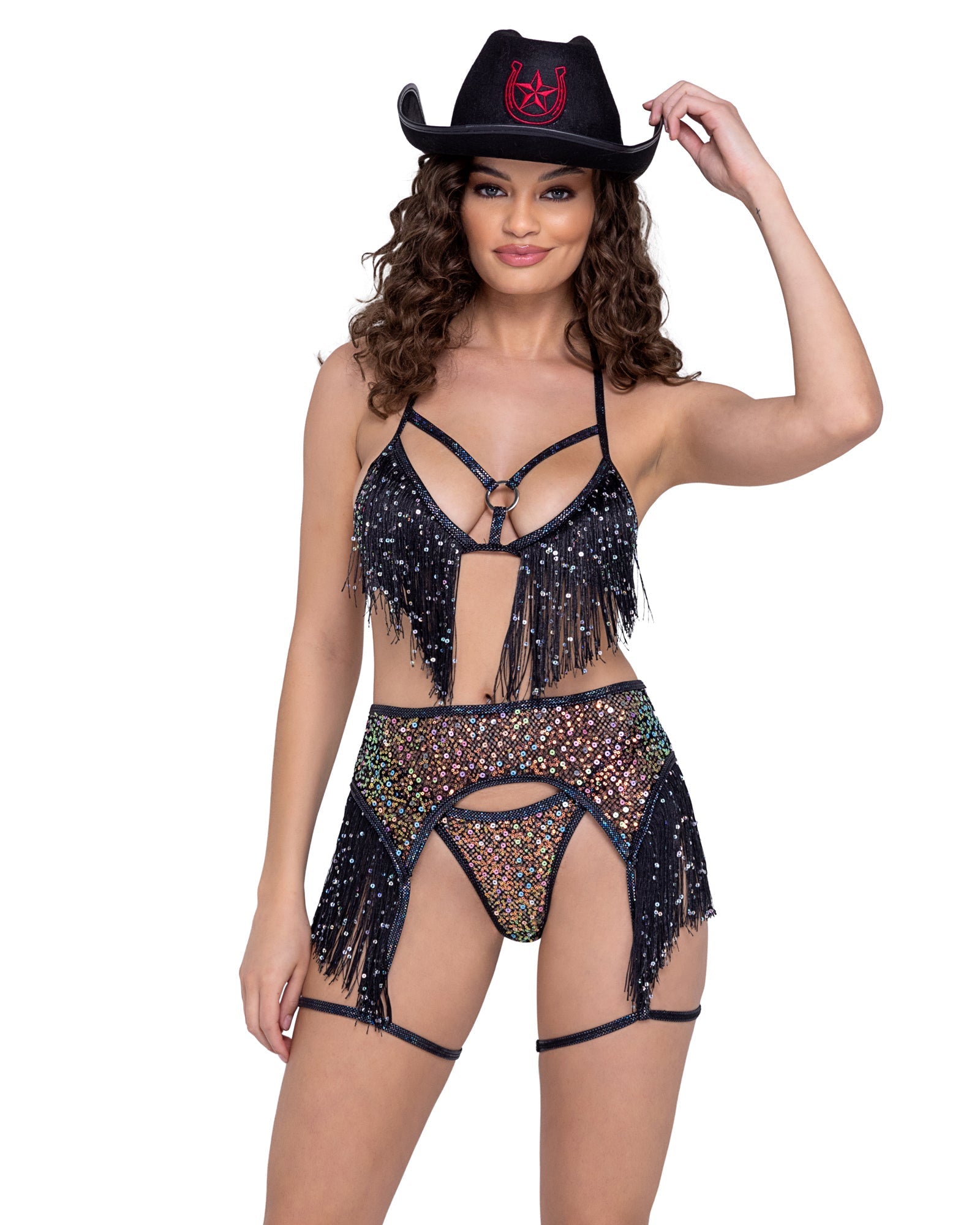 Sequin Fishnet Garter Belt Sequin Fishnet Garter Belt