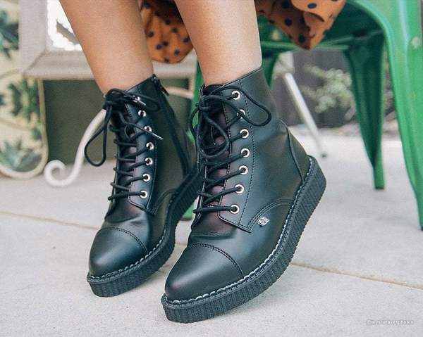 TUK A9636 Black TUKskin™ Pointed Lace Up Boot