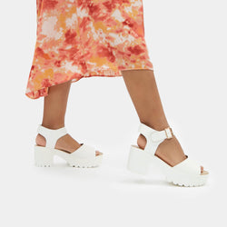 LOR White Chunky Sandals