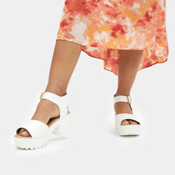 LOR White Chunky Sandals