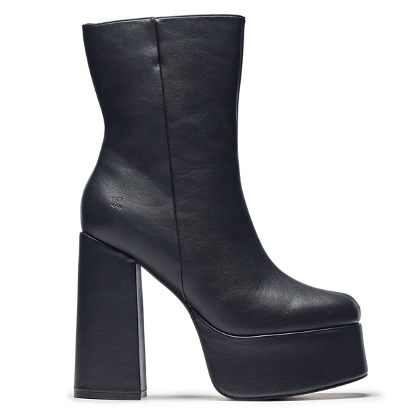 Lexus Black Platform Heeled Boots Buy Now at Shoefreaks