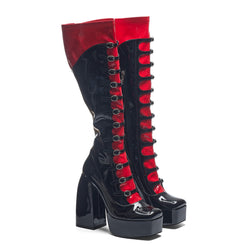Ritual State Patent Long Boots - Red