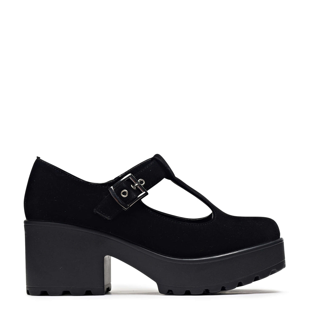 KOI Sai Black Mary Jane Shoes 'Suede Edition'