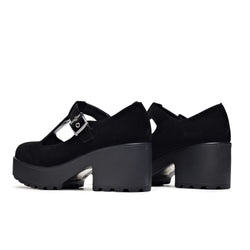 Sai Black Mary Jane Shoes 'Suede Edition'