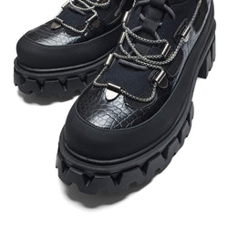 The Koi Reaper Men's Hiking Boots - Ebony Croc
