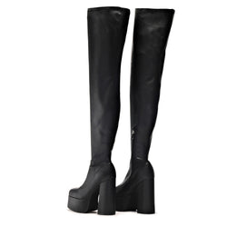 The Redemption Stretch Thigh High Boots