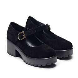 TIRA Black Mary Jane Shoes 'Suede Edition'