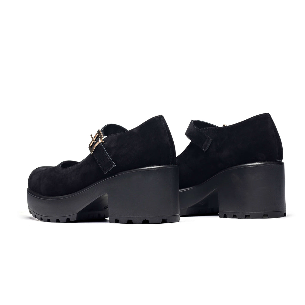 KOI TIRA Black Mary Jane Shoes 'Suede Edition'