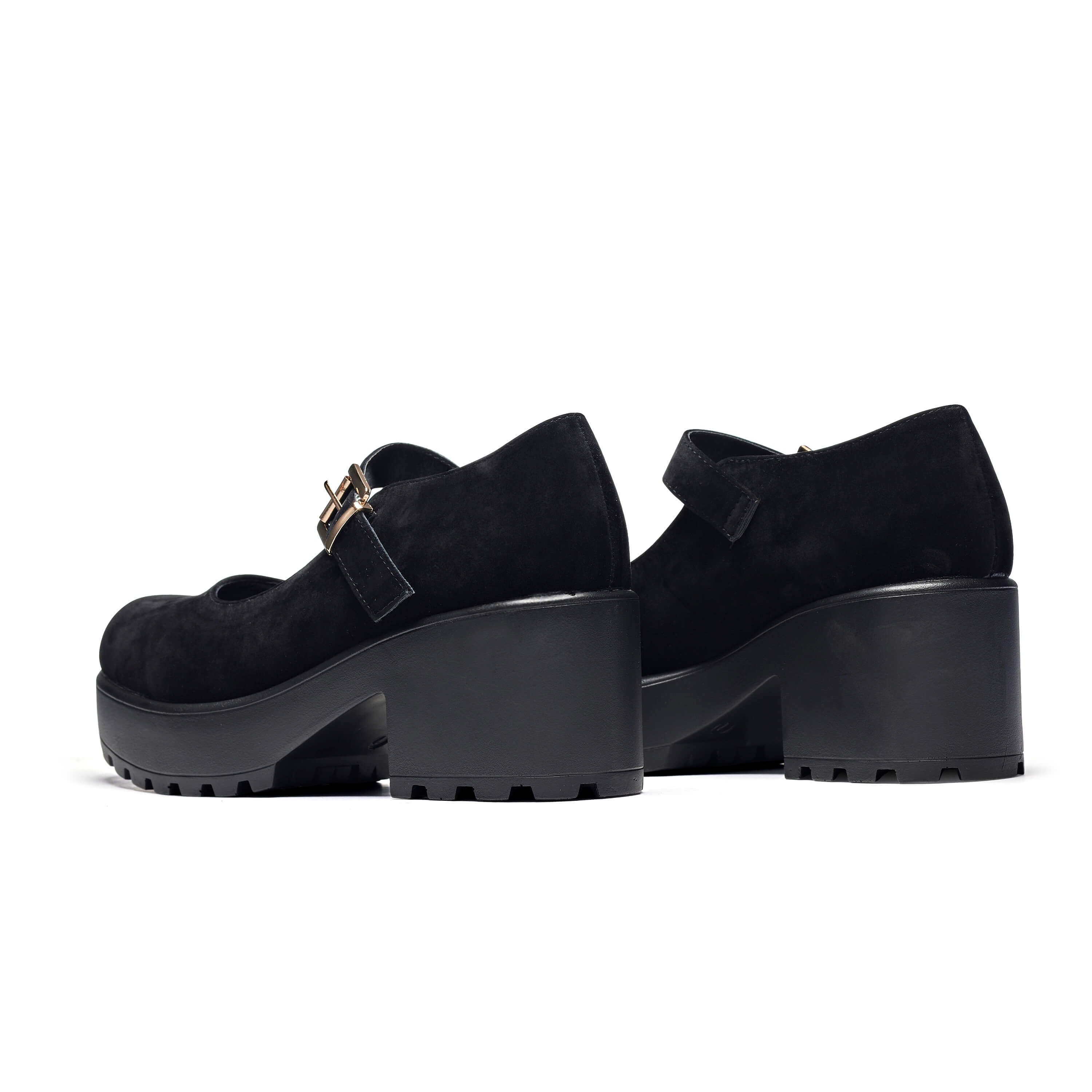KOI TIRA Black Mary Jane Shoes 'Suede Edition'