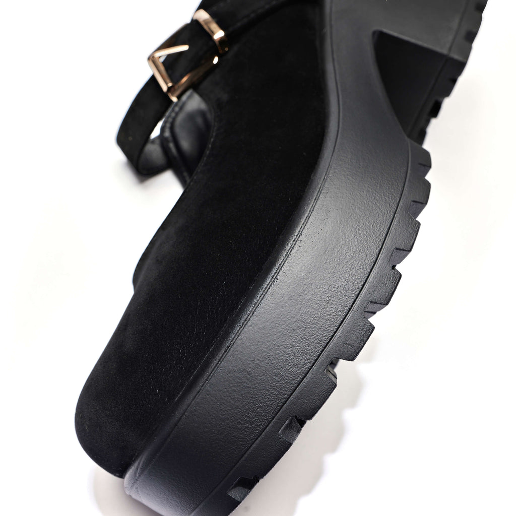 KOI TIRA Black Mary Jane Shoes 'Suede Edition'