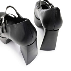 Zeba Black Platform Heels