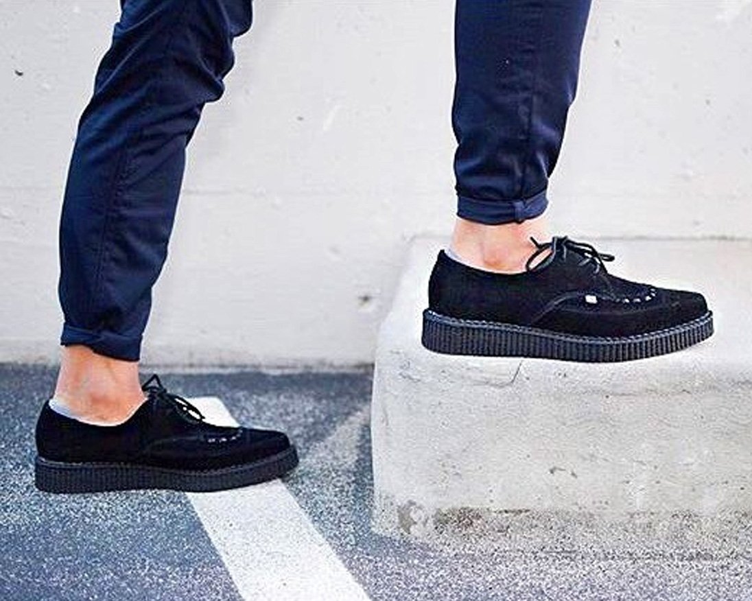 Pointed Creepers Mens Creepers Size TUK-A8138 Suede Pointed