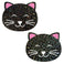 Kitty Cat: Happy Black Glitter Kitty Cat Nipple Pasties