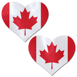 Pastease - Canadian Flag Heart Nipple Pasties