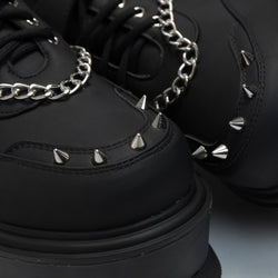 Retrograde Rebel Men's Black Platform Shoes